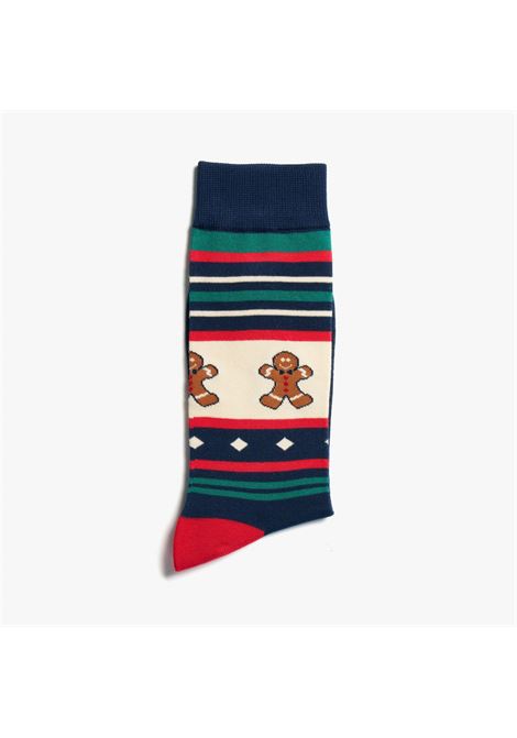 CHRISTMAS SOCKS NAVY BLUE/BIANCO SOCKS BURGER AND FRIES | BF14070701